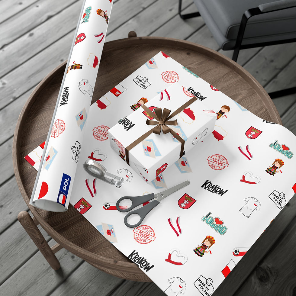 Thumbnail: Gift wrapped in 50th Birthday Gift Wrapping Paper, with scissors and bow on table.