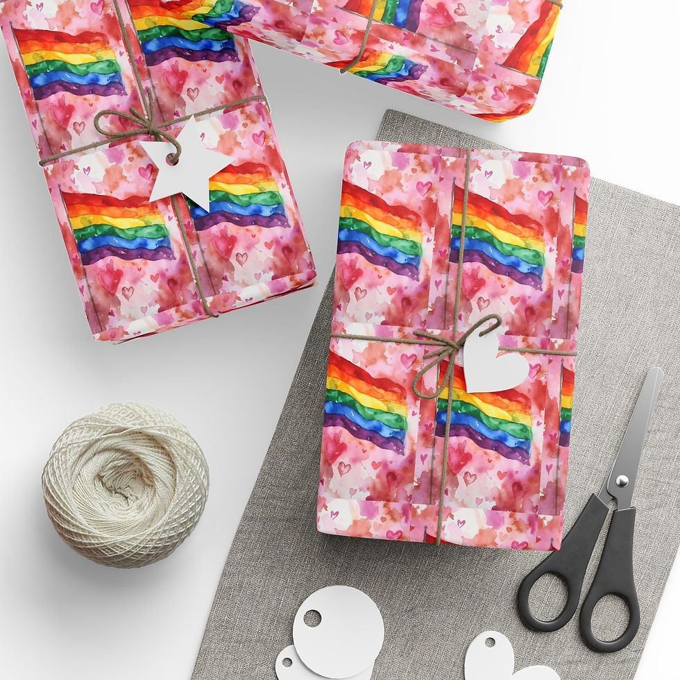 LGBTQ+ Valentines Day Wrapping Paper | Pride Gift for Weddings & Anniversaries