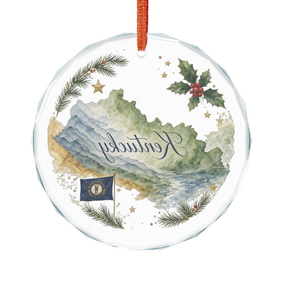 Thumbnail: Kentucky Christmas Glass Ornament | Travel Holiday Keepsake