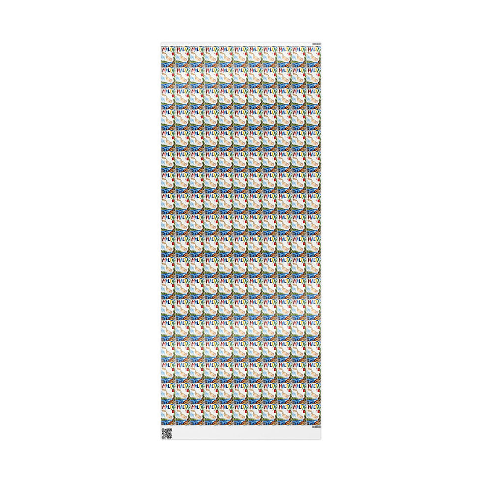Thumbnail: Montenegro Gift Wrap Paper, blue and gold pattern