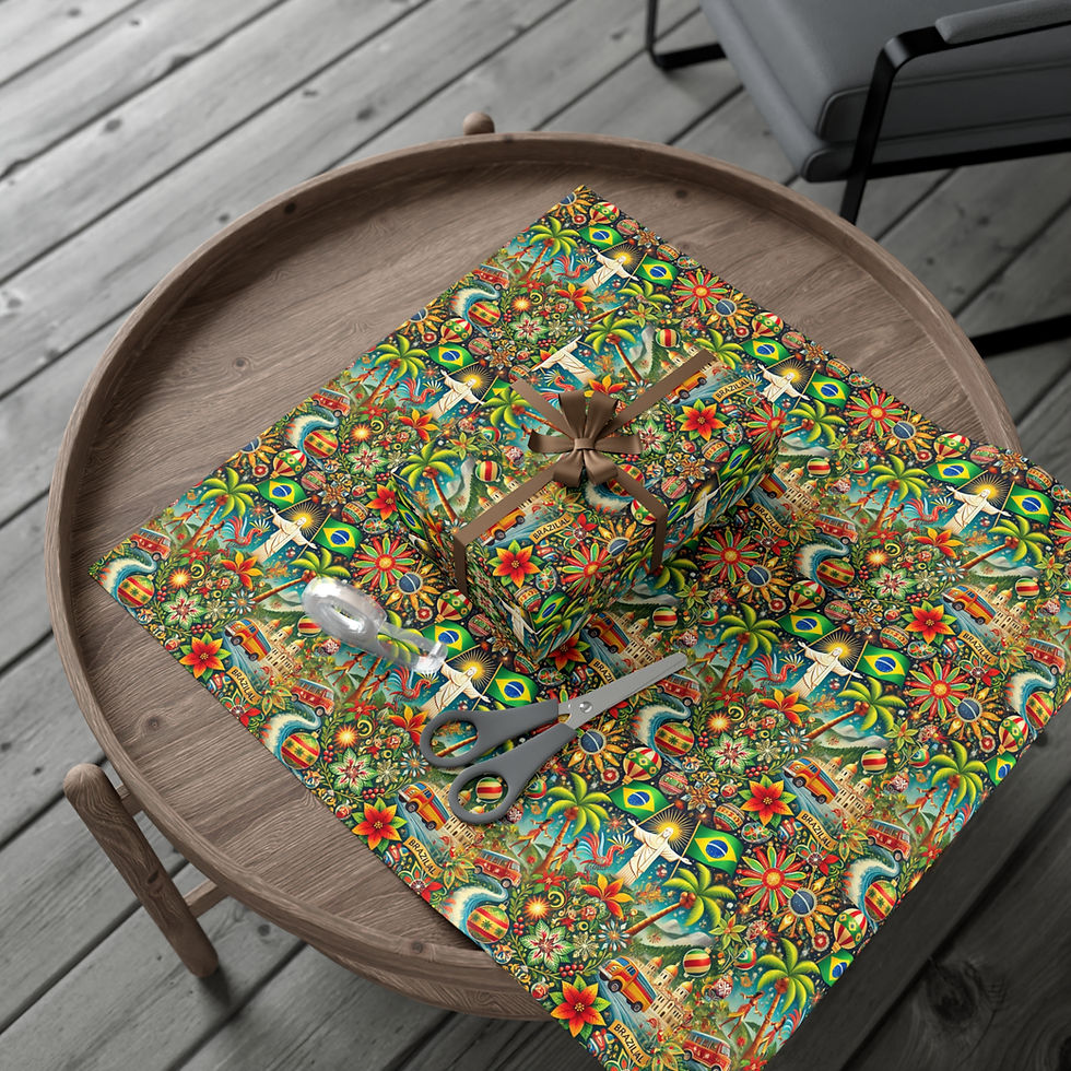 Thumbnail: Wrapped gift on table with scissors and Tennessee Gift Wrapping Paper