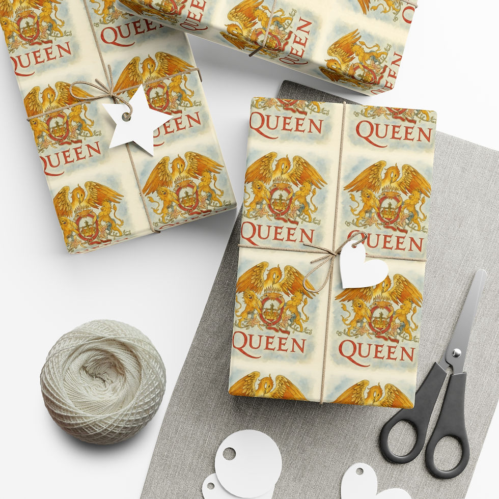 Thumbnail: Queen Rock Band Inspired Gift Wrapping Paper | Classic Rock Music Wrap with Logo, gifts