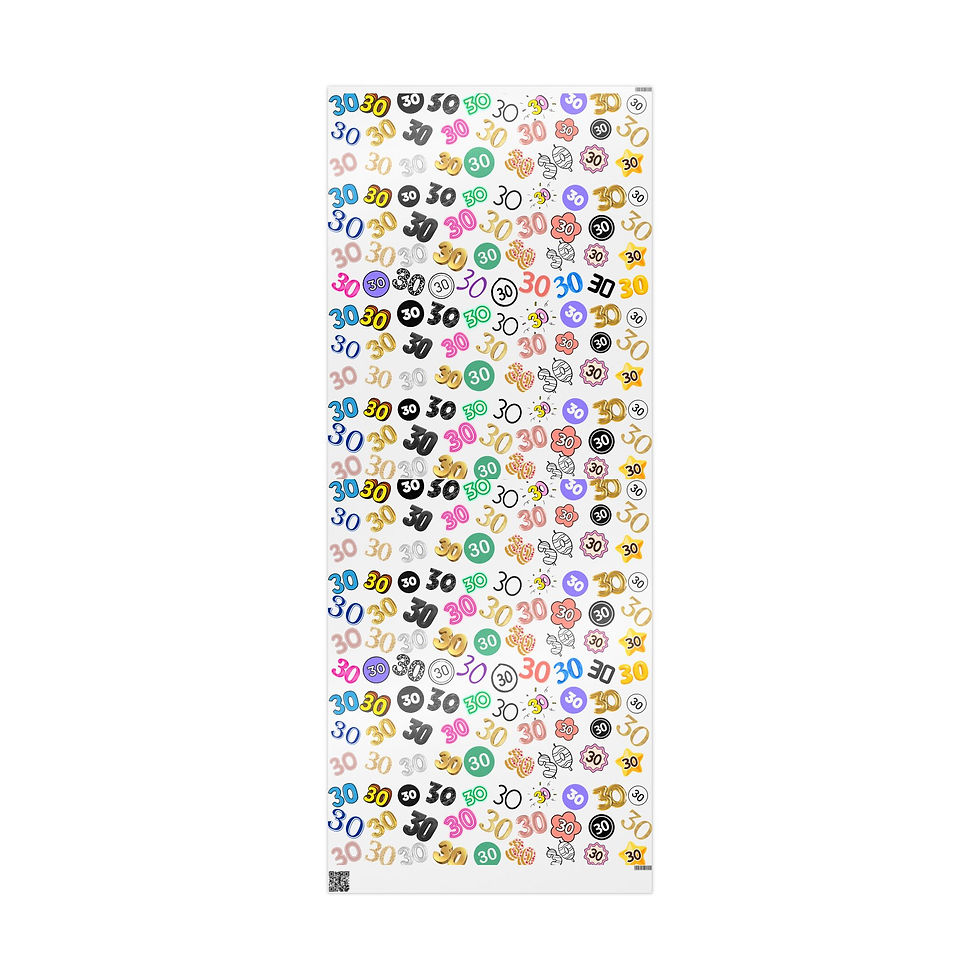 Thumbnail: Wrapping paper with colorful 95 icons for a fun and unisex 95th birthday. 95th Birthday Gift Wrapping Paper
