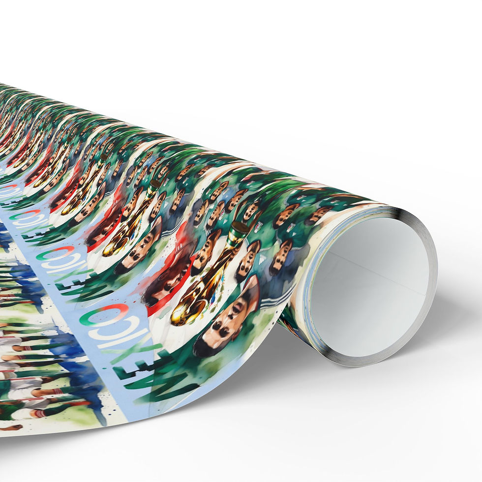 Thumbnail: Rolled Algeria Soccer Gift Wrap