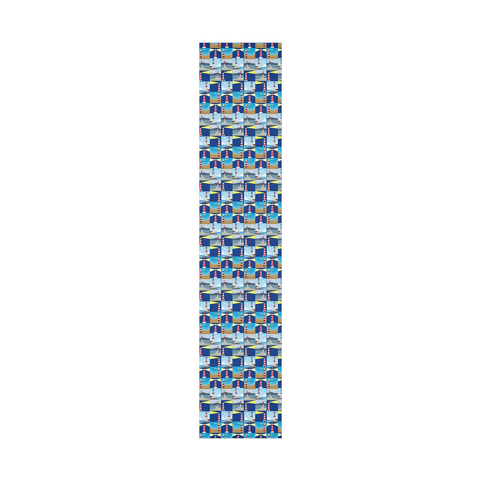 Thumbnail: Blue patterned wrap. The Baldoni Saga and It Ends With Us Inspired Wrap | Celebrity Gift Wrap.