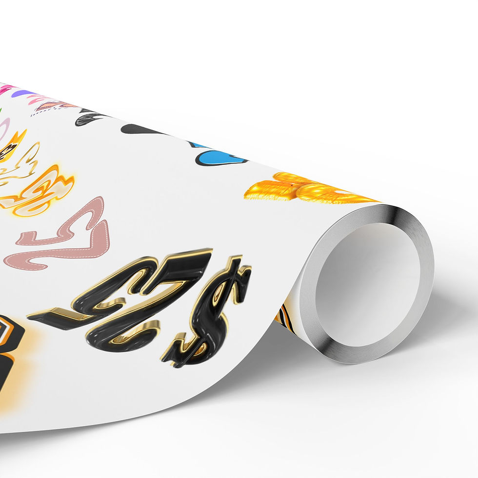 Thumbnail: A roll of wrapping paper with colorful icons and dollar signs on white.