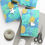 Thumbnail: Tropical Pineapple Beach Gift Wrapping Paper | Blue Wrap with Leaves, and Fruit 