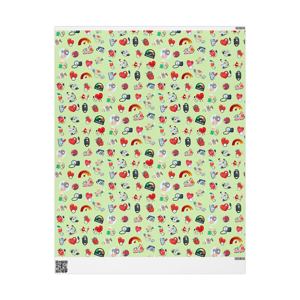 Thumbnail: High Blood Pressure Gift Wrap | Nurse Wrapping Paper