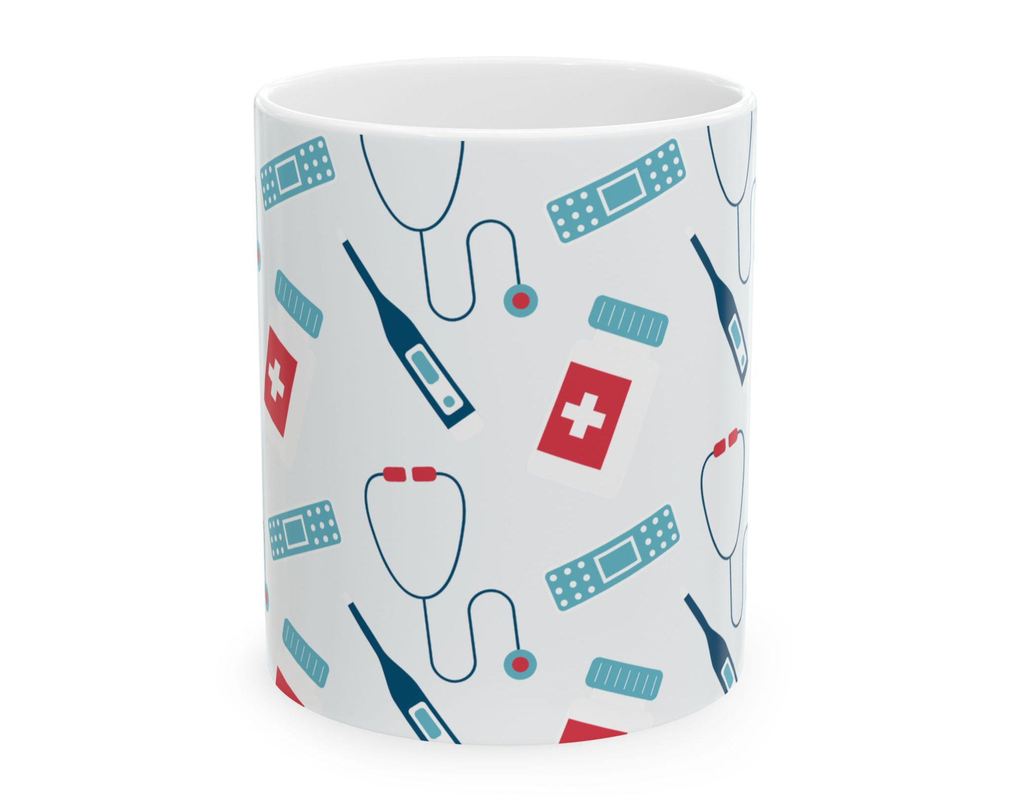 Stethoscope Icons Coffee Mug 11oz 15oz | Gift for Nurses and Doctors