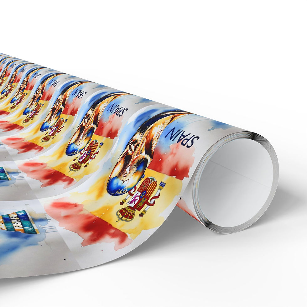Thumbnail: Spain Soccer World Cup Wrapping Paper | La Roja Football FIFA Trophy Gift Wrap