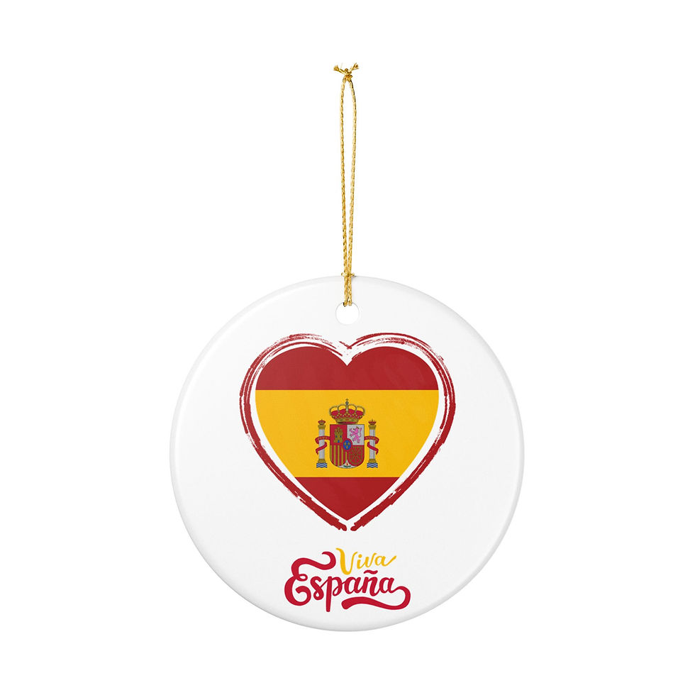 Thumbnail: Spain Heart Flag Christmas Ornament | Cultural Holiday Gift for Spanish Families