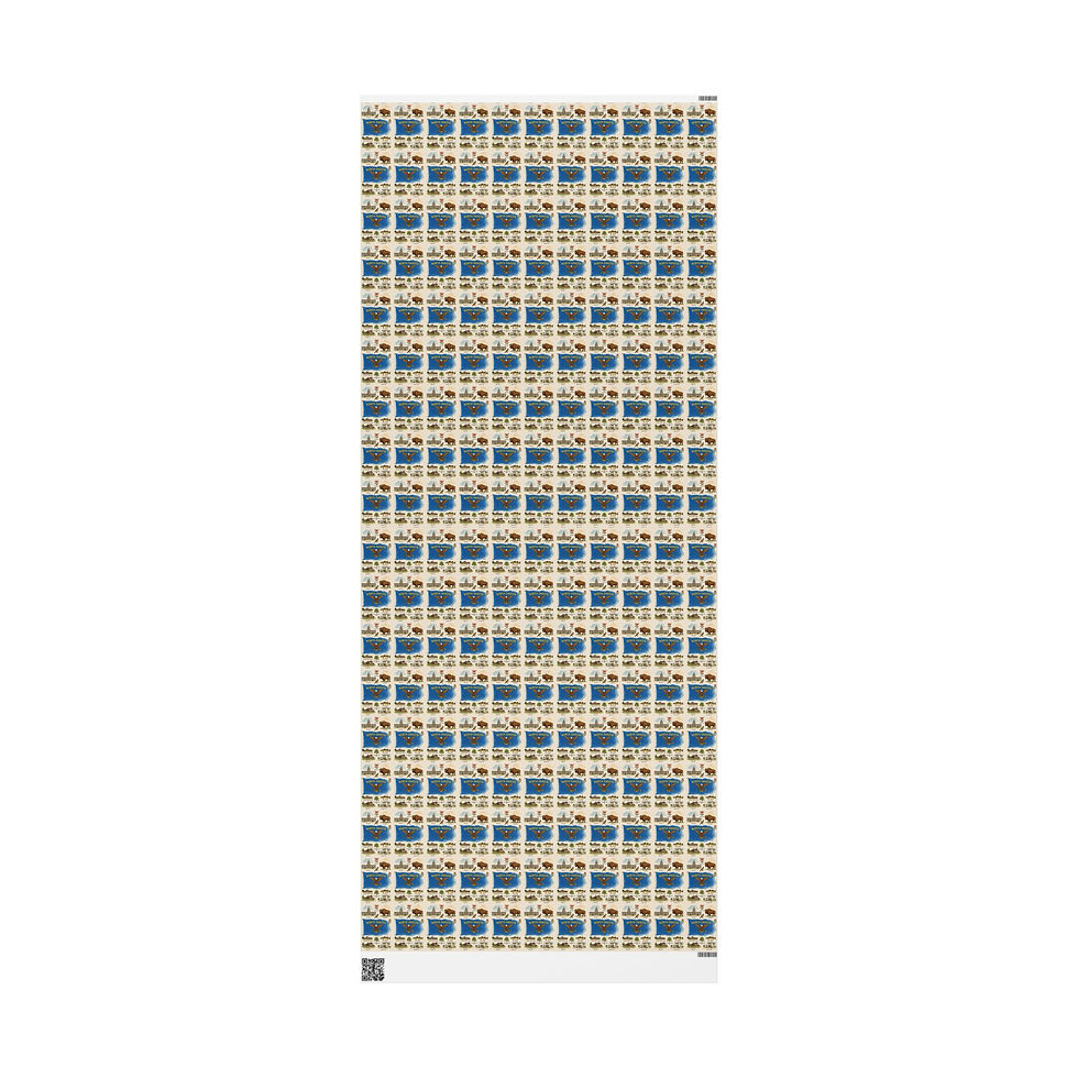 Thumbnail: Grid pattern Wrapping Paper design. Armenia Gift Wrapping Paper | Armenian Landmarks.