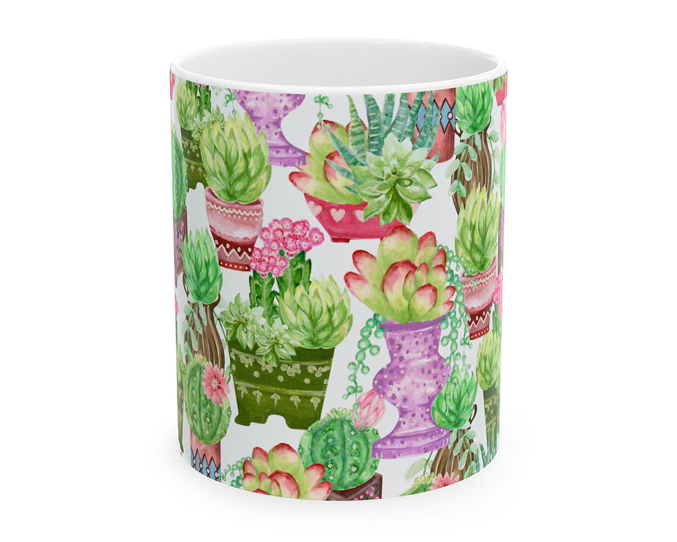 Thumbnail: Succulents Coffee Mug 11oz 15oz | Gift for Plant Lovers