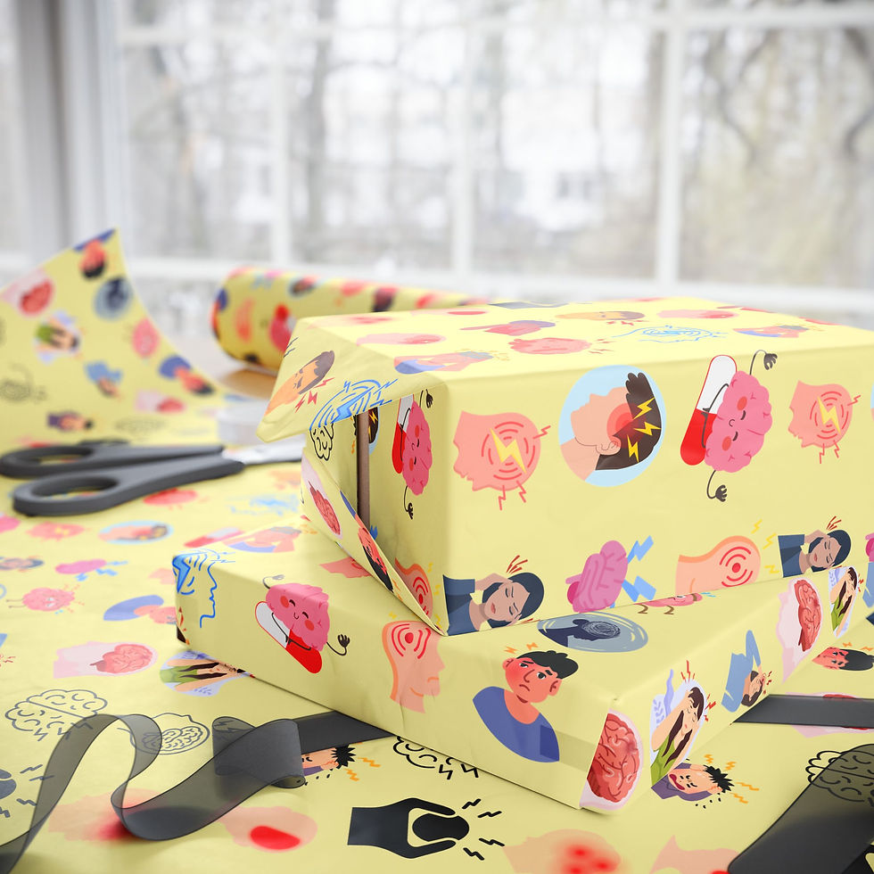 Thumbnail: Migraine Gift Wrap | Neurologist Wrapping Paper