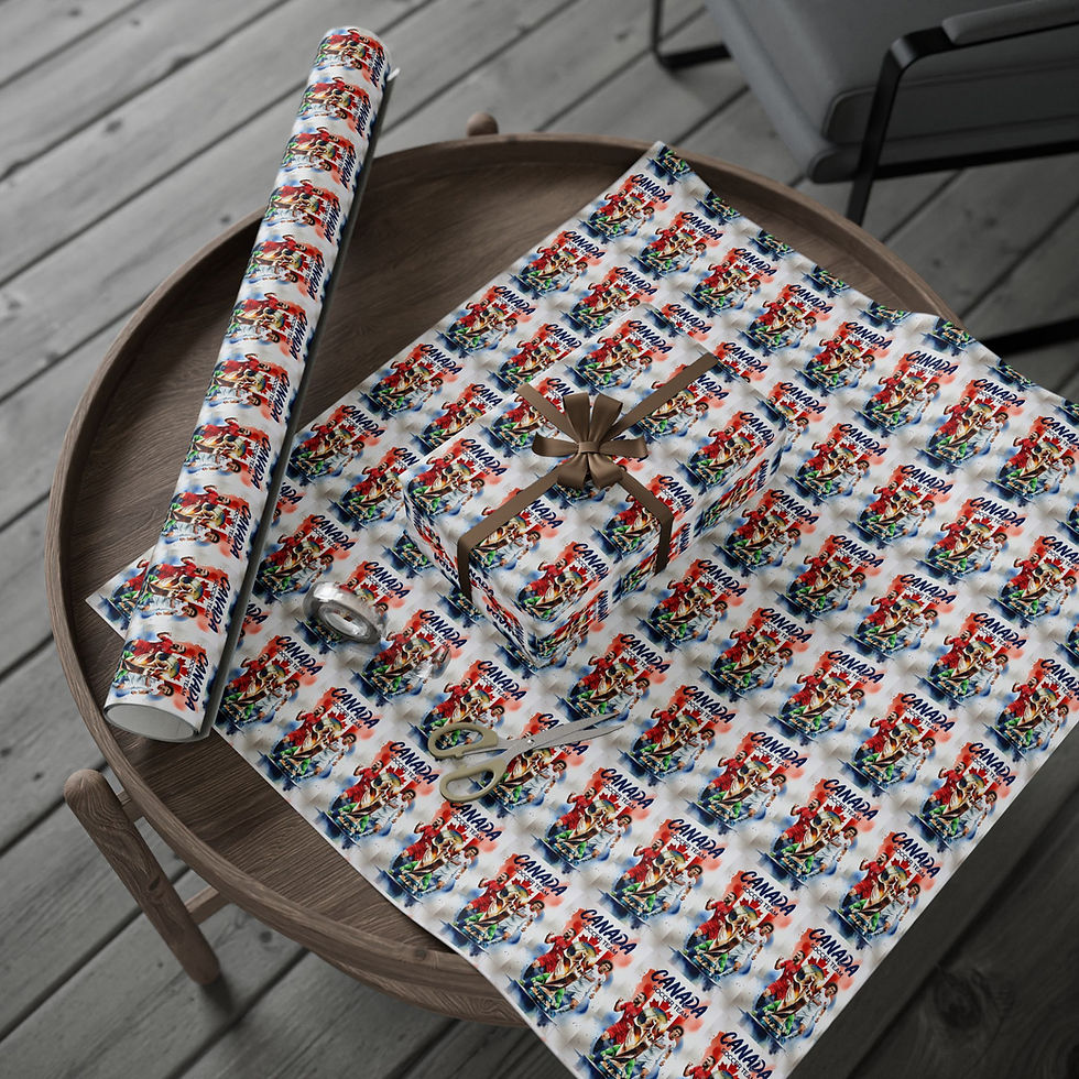 Thumbnail: England Football World Cup Gift Wrap roll and wrapped present
