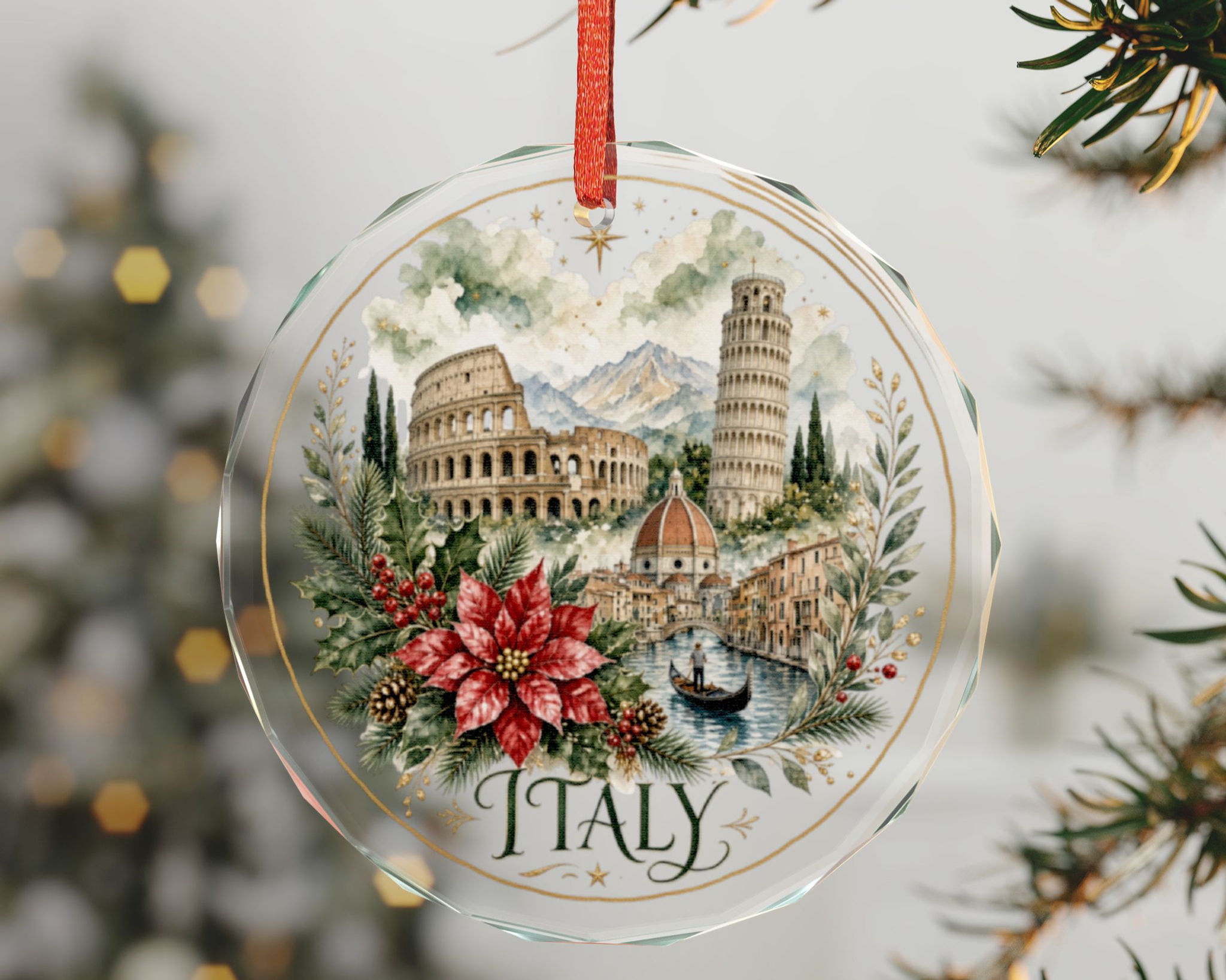 Italy Glass Ornament | Cultural Keepsake for Italians