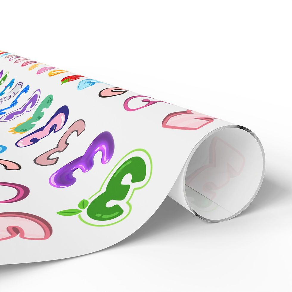 Thumbnail: Three years old gift wrap roll with colorful number 3s.