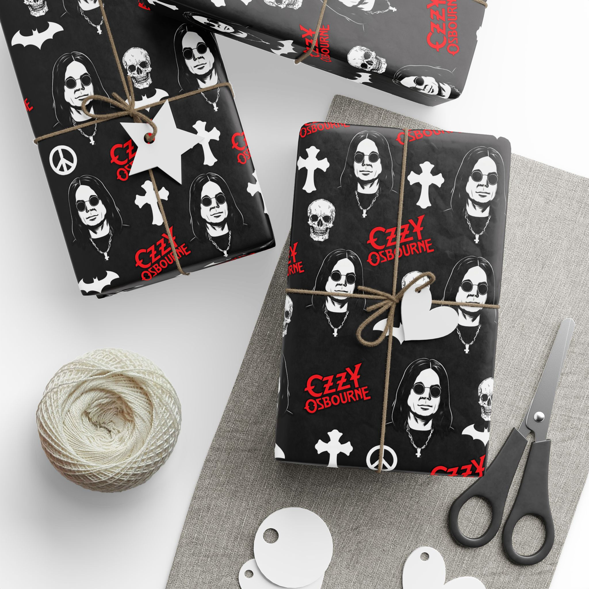 Ozzy Osbourne Swifty Christmas Gift Wrap and supplies