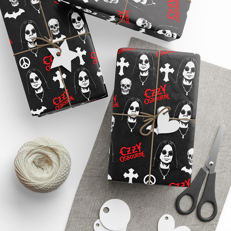 Ozzy Osbourne Swifty Christmas Gift Wrap and supplies