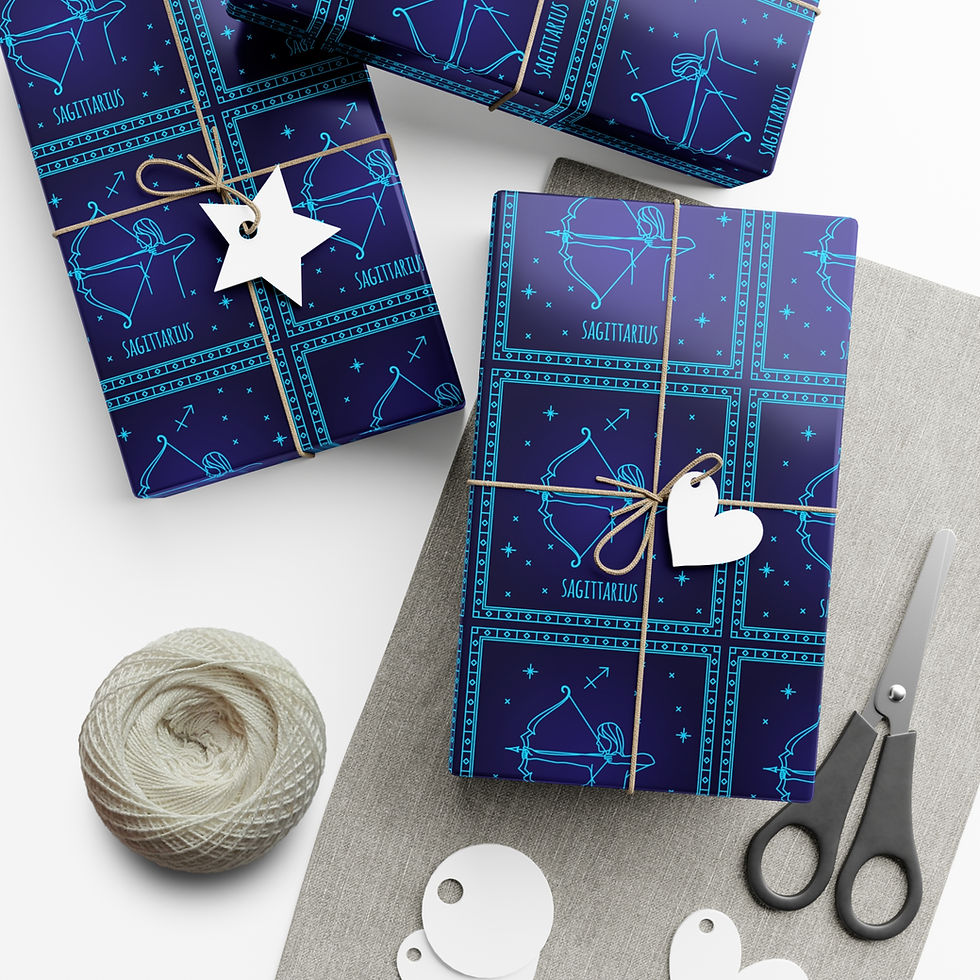 Thumbnail: Wrapped gifts on a table with star and heart tags, and scissors.