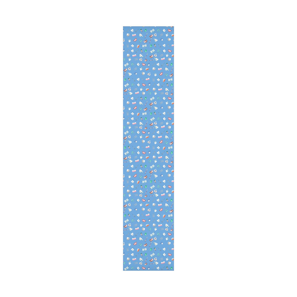 Thumbnail: Light blue pattern with small white and gray shapes on Vermont Gift Wrapping Paper.