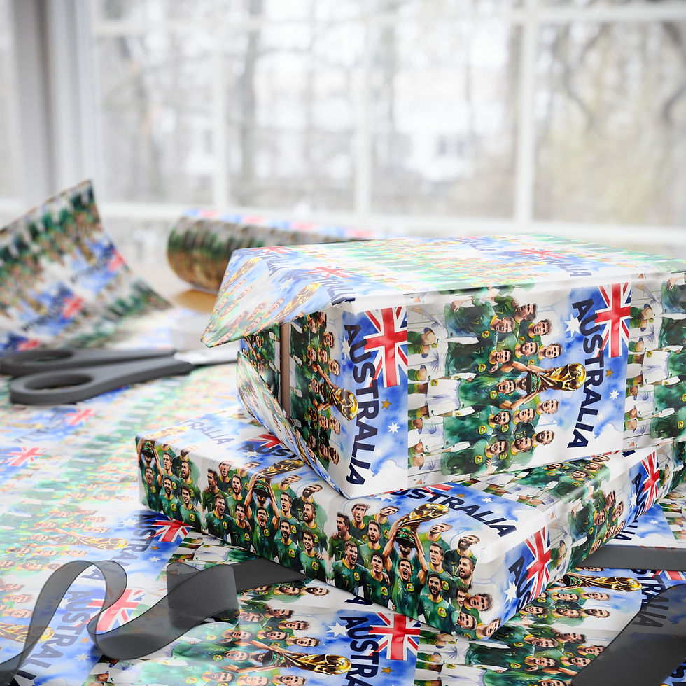 Thumbnail: Australian flag gift wrap with 