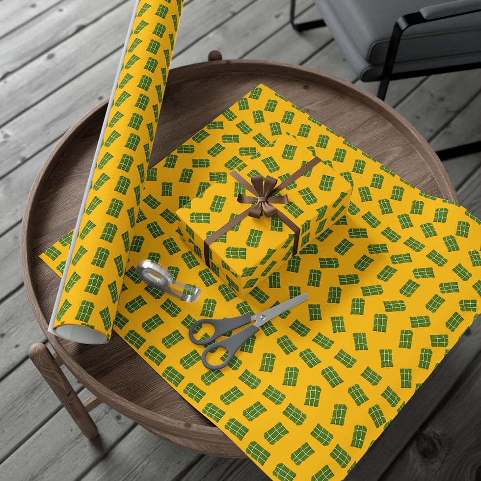Thumbnail: Gift wrapping paper with patterned design, Saint Patrick's Day Gift Wrapping Paper | Shamrocks | Irish Holiday
