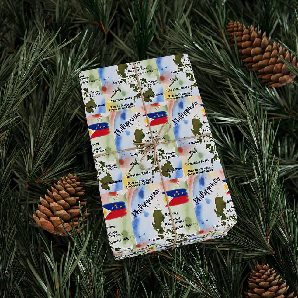 Thumbnail: Gift wrapped in Philippines flag pattern paper