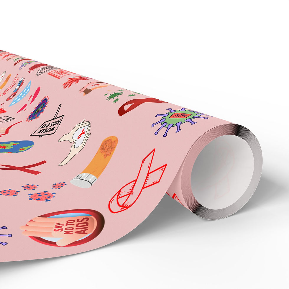 Thumbnail: AIDS Gift Wrap | Virus Wrapping Paper