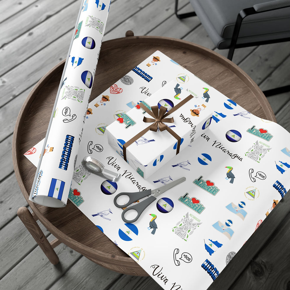 Thumbnail: Wrapping paper with Honduran flag design and text on a table background
