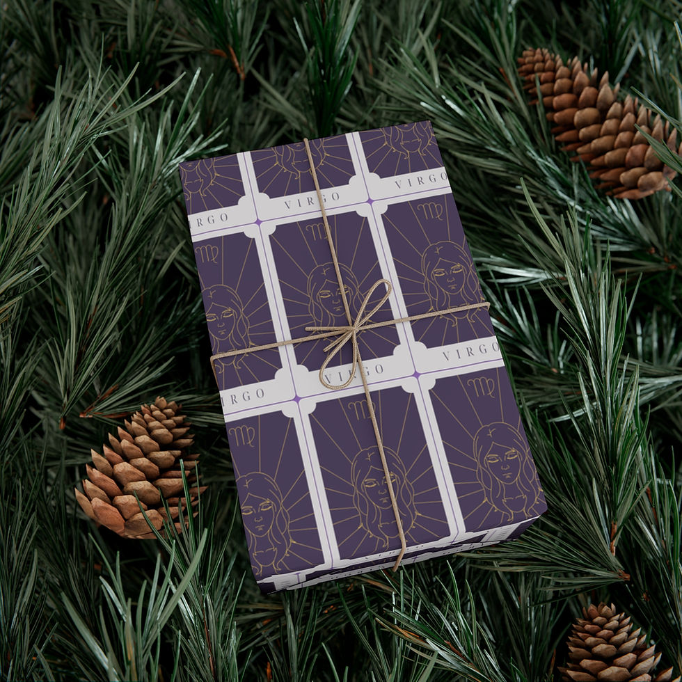 Thumbnail: Wrapped gift box "Merry Christmas" on greenery with pine cones, holiday season.