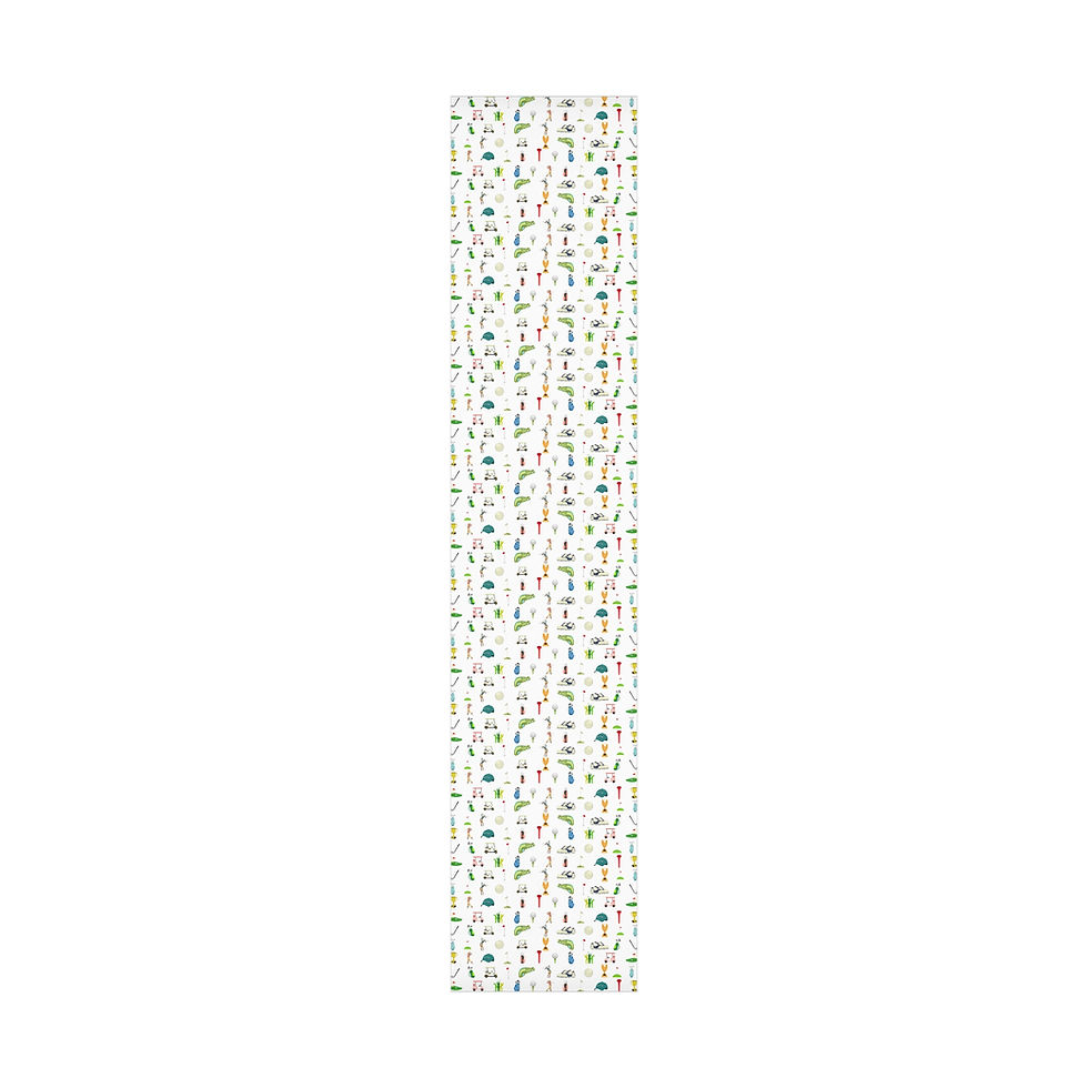 Thumbnail: Wrapping paper with colorful icons. 50th Birthday Gift Wrapping Paper | Fun Unisex design.
