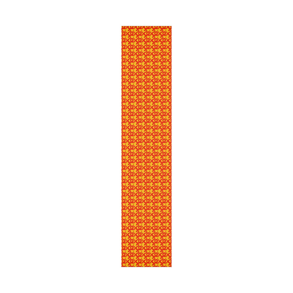 Thumbnail: Orange patterned rectangle on a white background, simple geometry, design element.