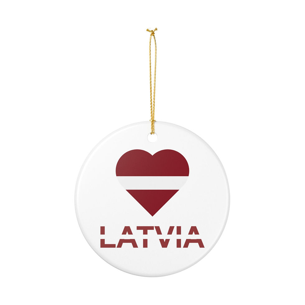 Thumbnail: Latvia Inspired Christmas Ornament | Cultural Keepsake Gift for Latvian Families