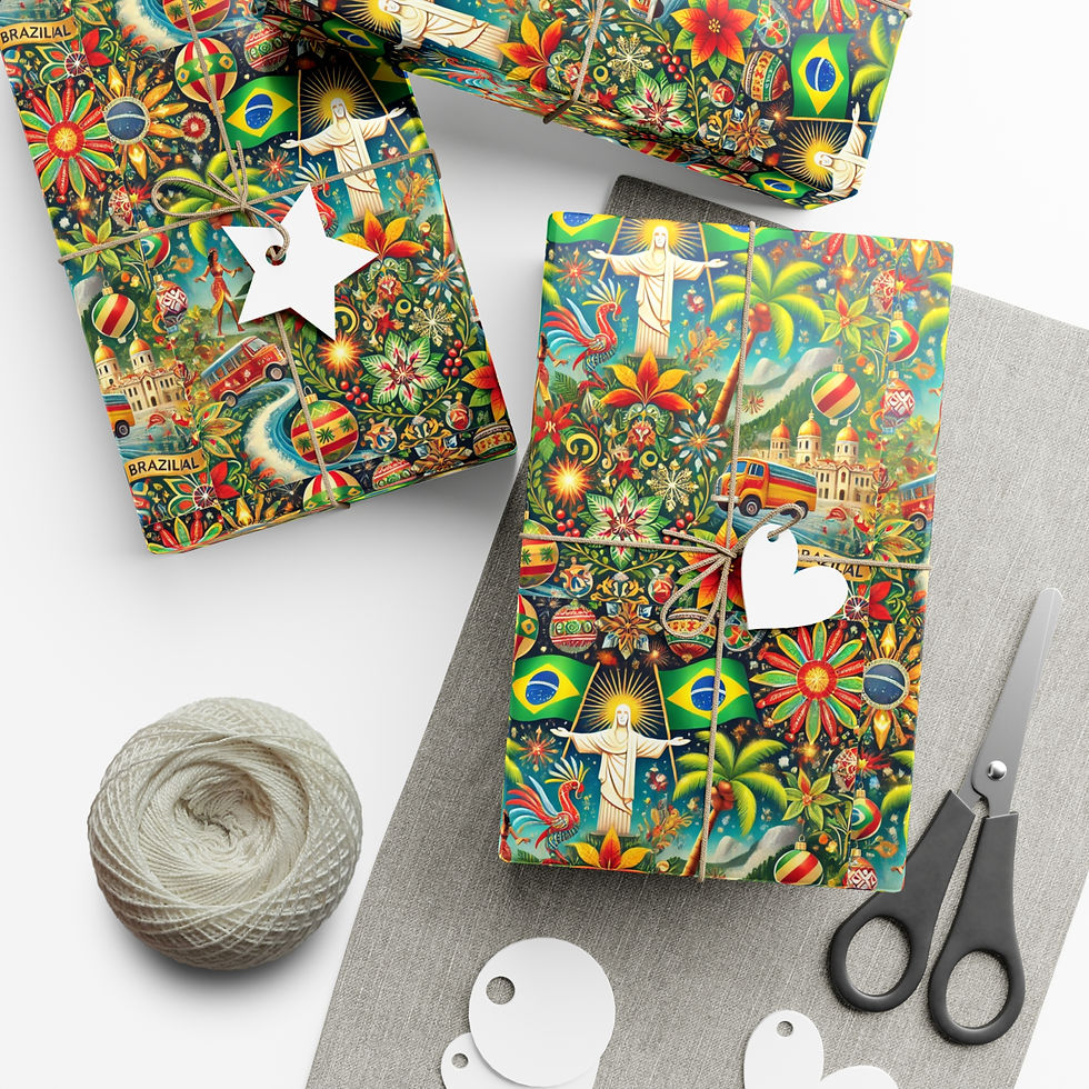 Thumbnail: Gift-wrapped presents with colorful designs and creative tags. Tennessee Gift Wrapping Paper.