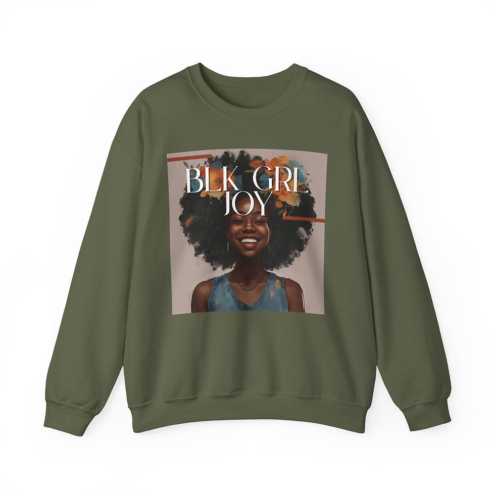 Thumbnail: Joyful Black Girl Sweatshirt, Cozy Crewneck, Unisex Pullover