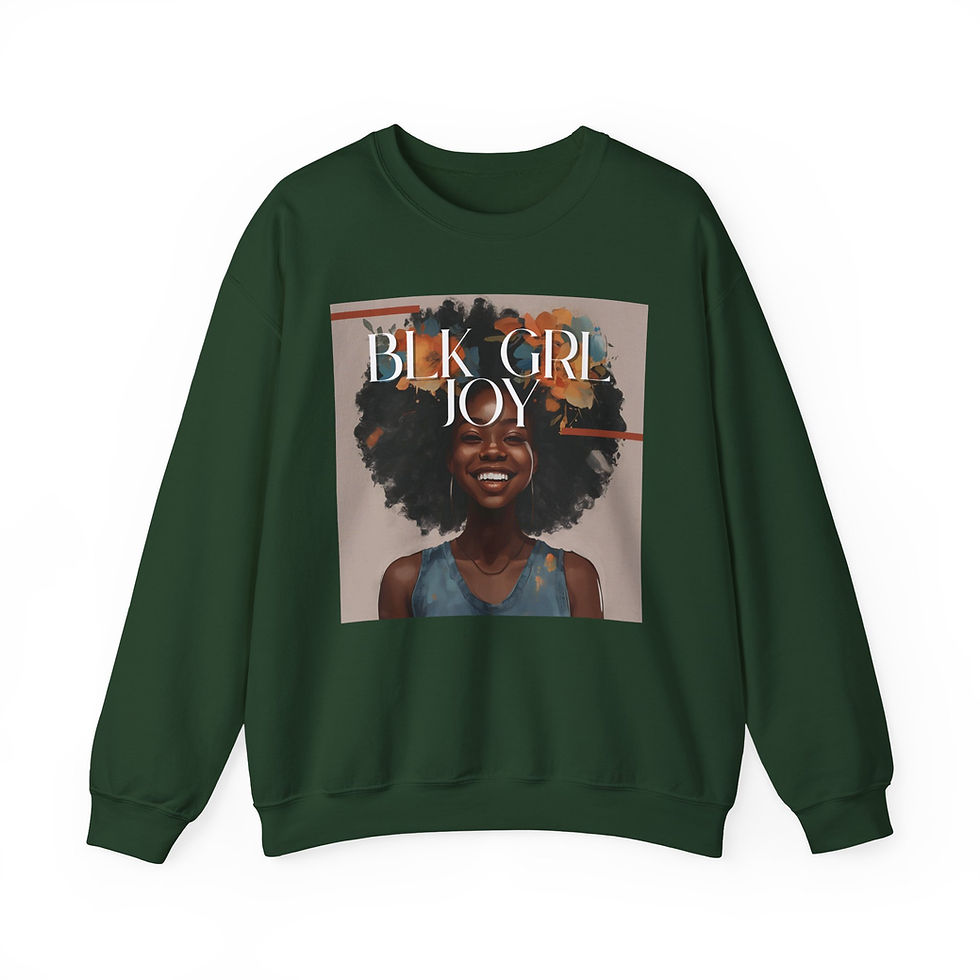 Thumbnail: Joyful Black Girl Sweatshirt, Cozy Crewneck, Unisex Pullover
