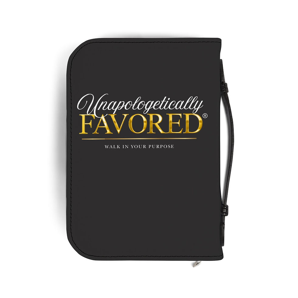 Thumbnail: Unapologetically Favored Bible Cover — Walk In Your Purpose Zippered Bible Case
