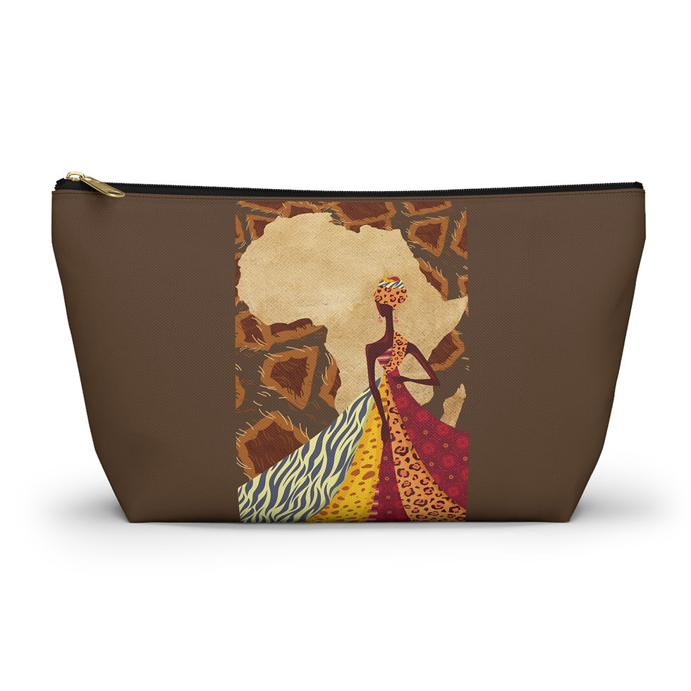 Thumbnail: African Queen Accessory Pouch — Ethnic Print Cosmetic Bag