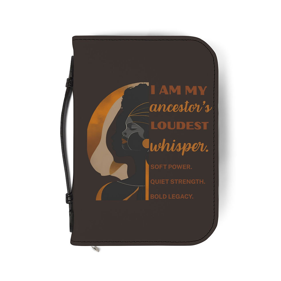 Thumbnail: Bible Cover – “I Am My Ancestor’s Loudest Whisper” Zippered Scripture Case