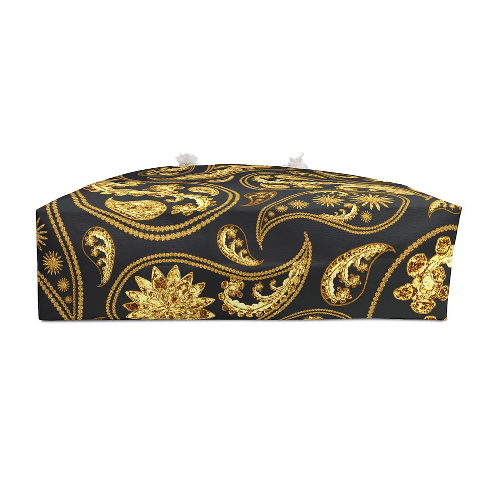 Thumbnail: Gold Paisley Weekender Bag — Elegant Travel Tote