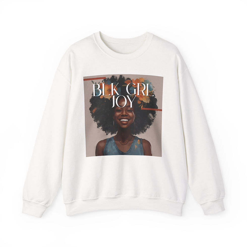 Thumbnail: Joyful Black Girl Sweatshirt, Cozy Crewneck, Unisex Pullover