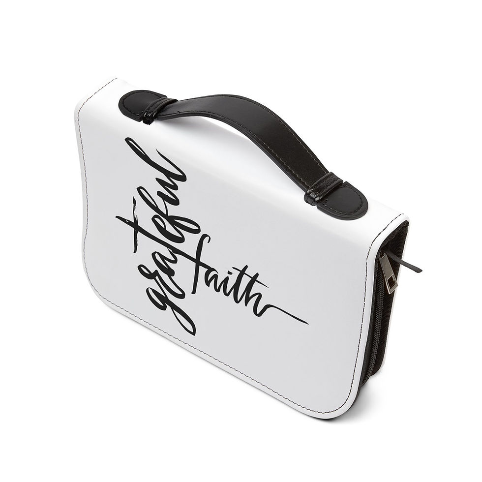 Thumbnail: Bible Cover — "Grateful" Zippered Bible Case