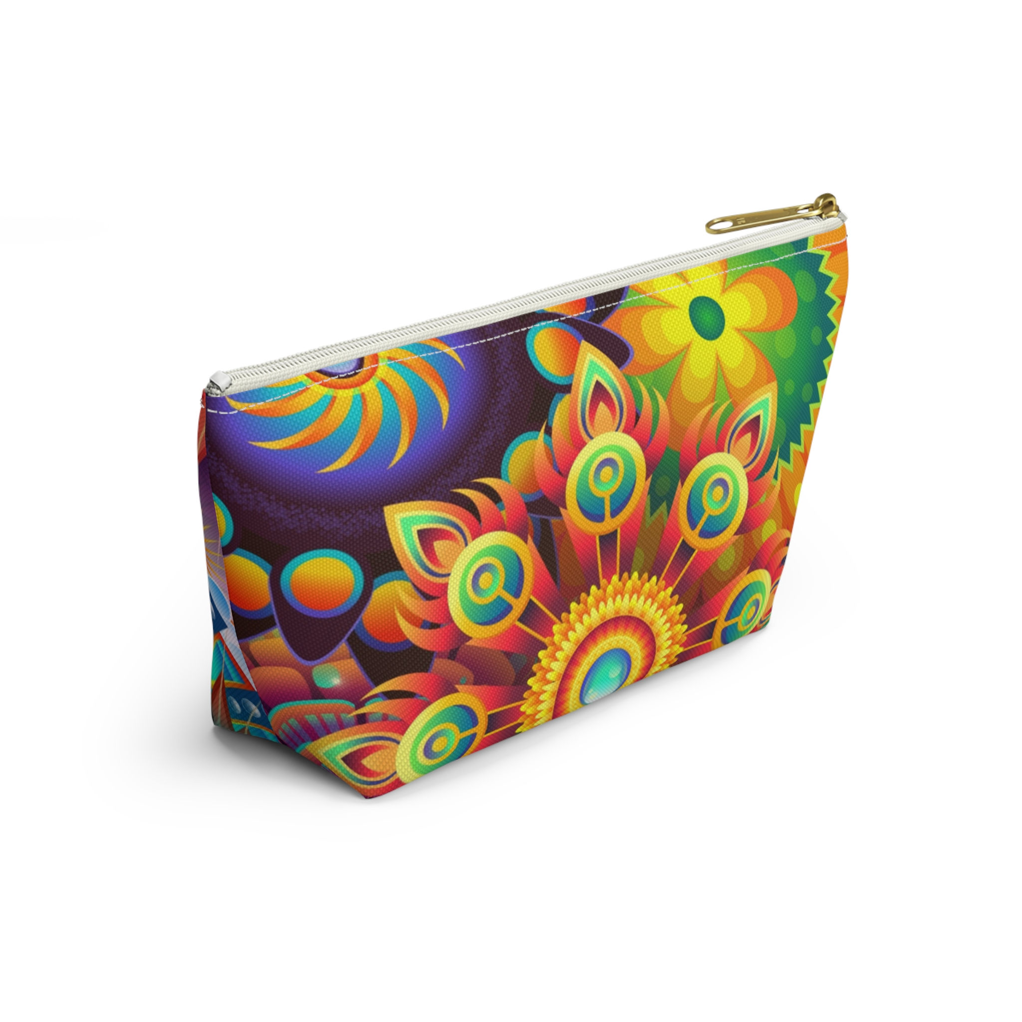 Vibrant Boho Mandala Accessory Pouch