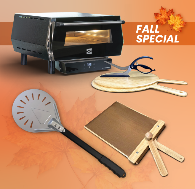 EFFEUNO PULSE + Turning peel + EZ Pizza peel + Pizza Serving Kit