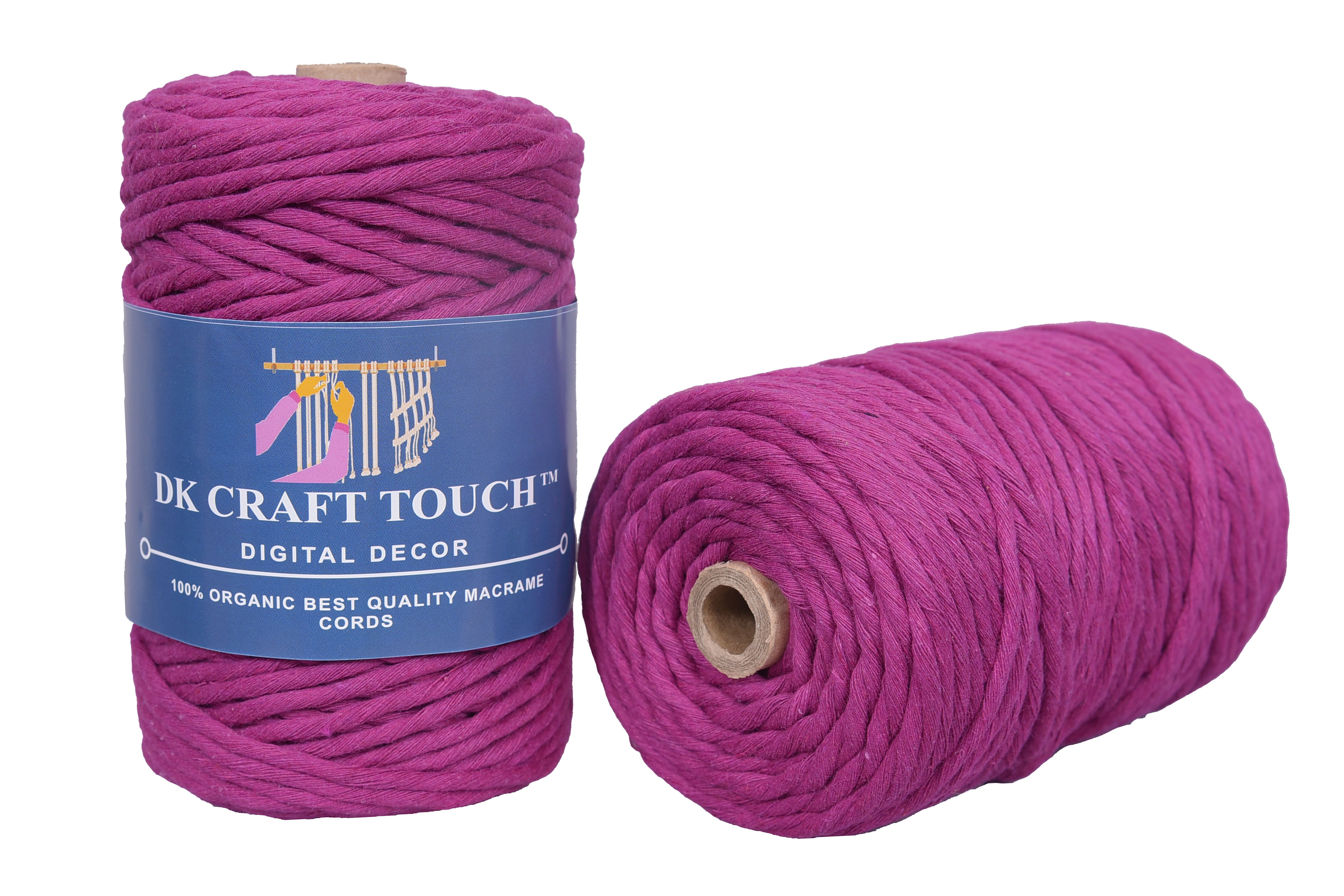 DK Craft Touch ™ Single Strand  Mejanta Color macrame cotton c