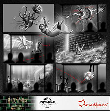 harry potter ministry of magic epic universe concept sketch storyboard universal studios creative