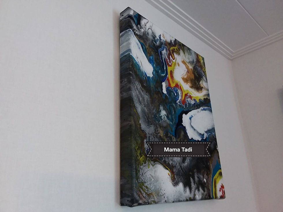 Miniature : NZA DIA BA NZA TABLEAU PEINTURE ACRYLIQUE 40x50 cm