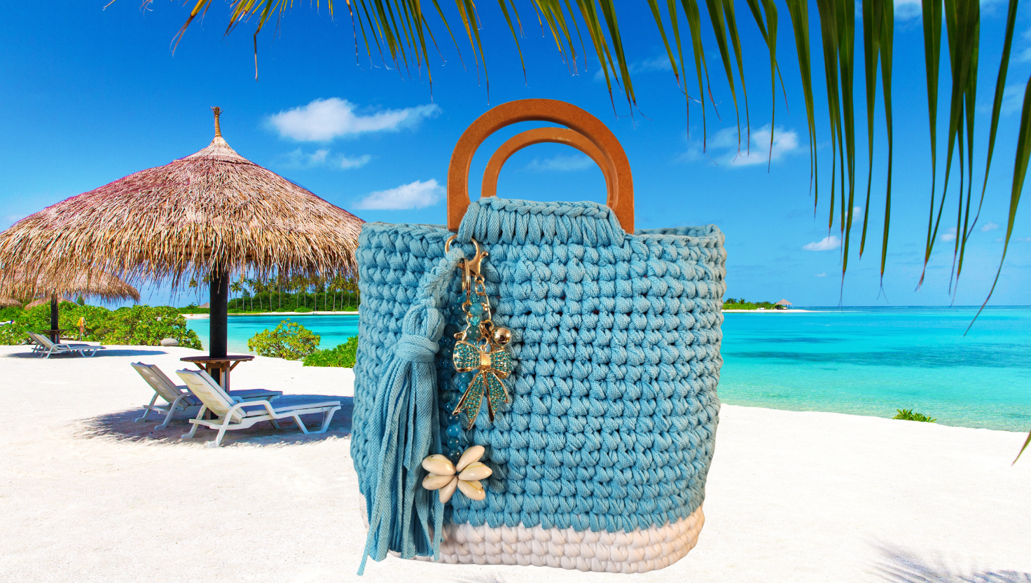 SAC CROCHET "TURQUOISE " HAND MADE