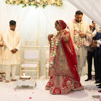 Mandap bride and groom